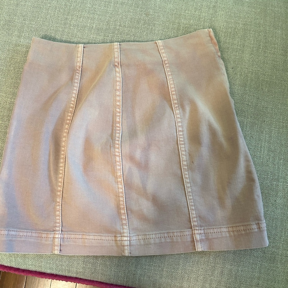Short pink skirt